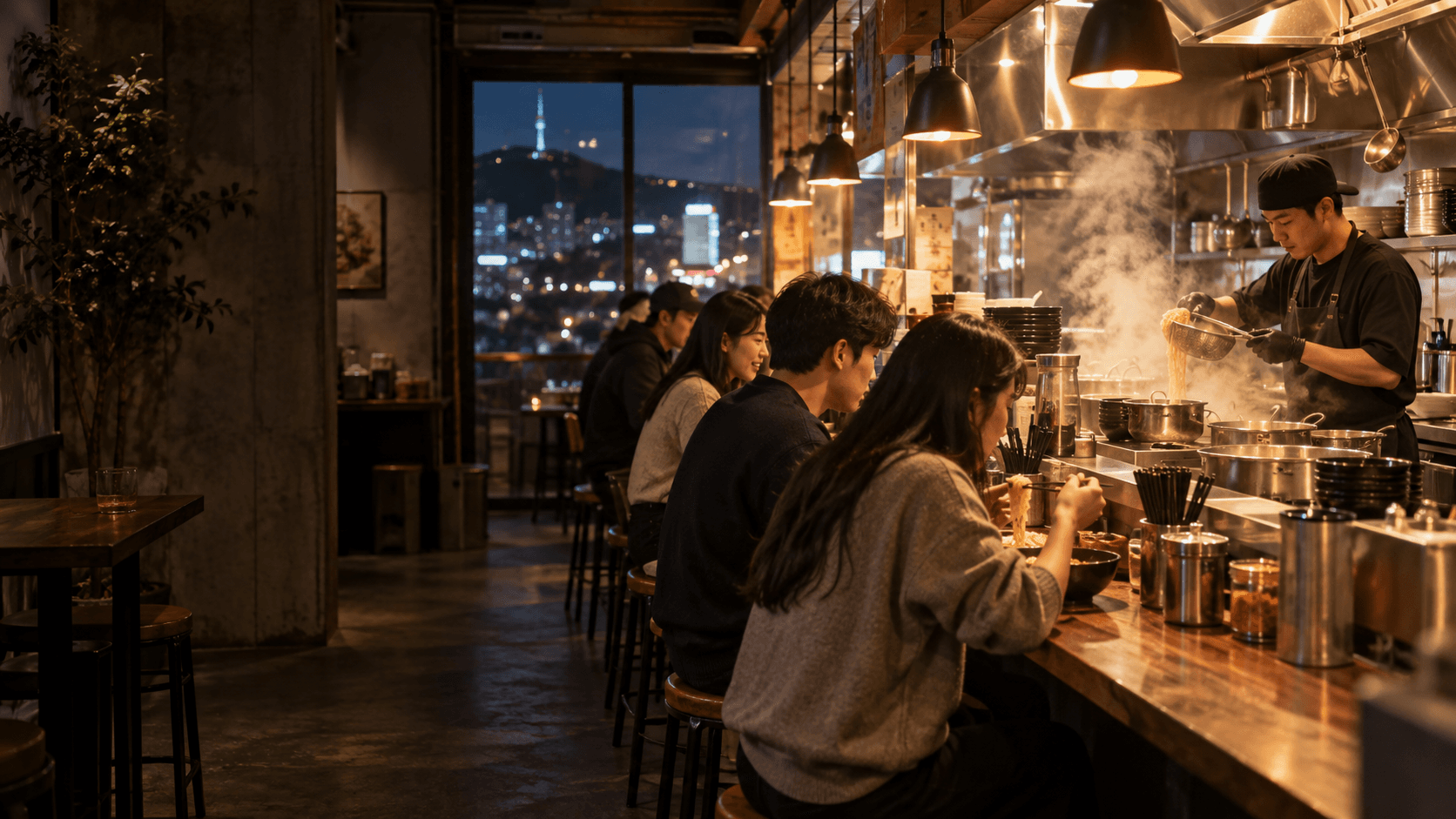 A Korean ramyeon specialty shop